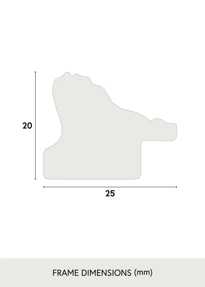 Cadre Abisko Or 70x100 cm - Passe-partout Blanc 60x90 cm