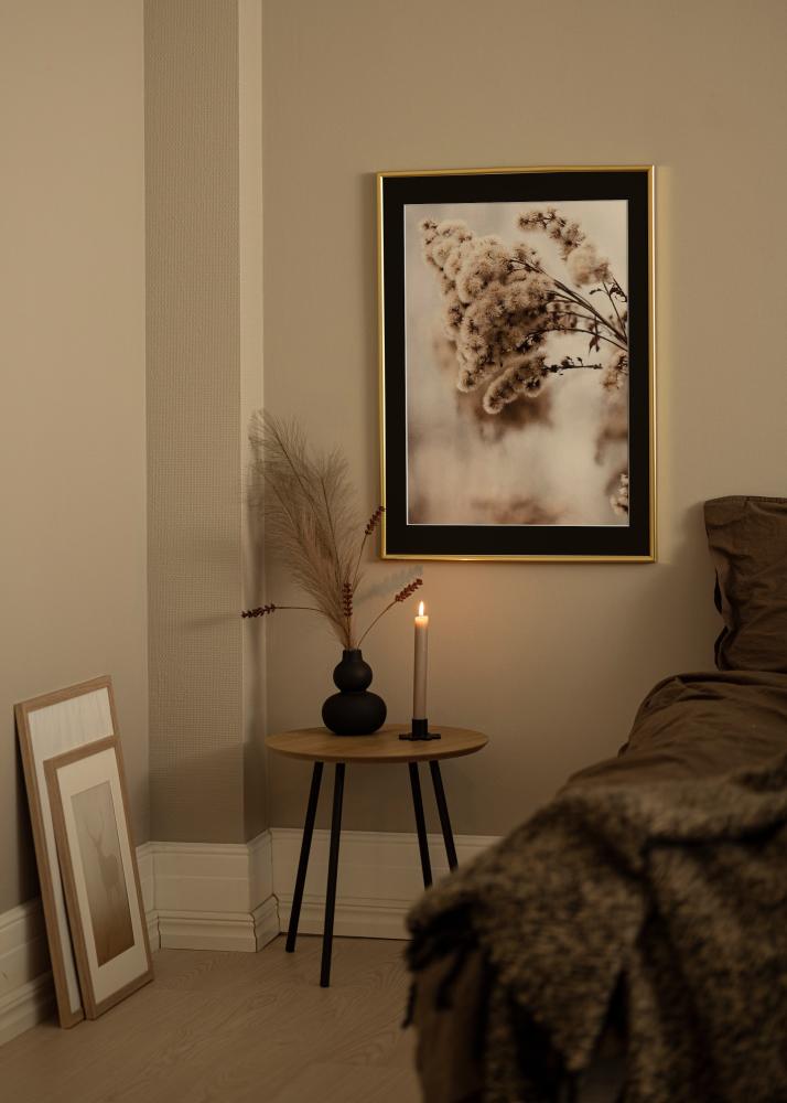 Cadre Victoria Or 50x70 cm - Passe-partout Noir 33x56 cm