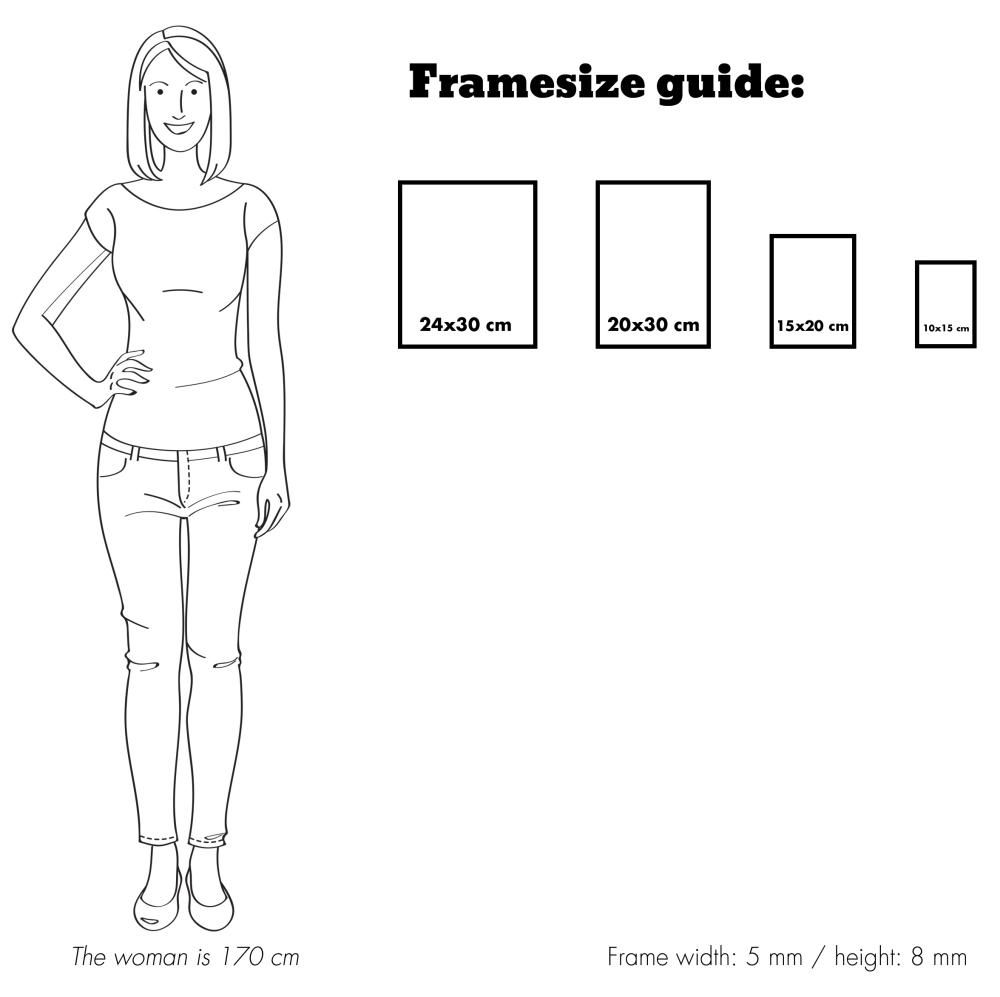 Cadre Roses Métal Or 15x20 cm