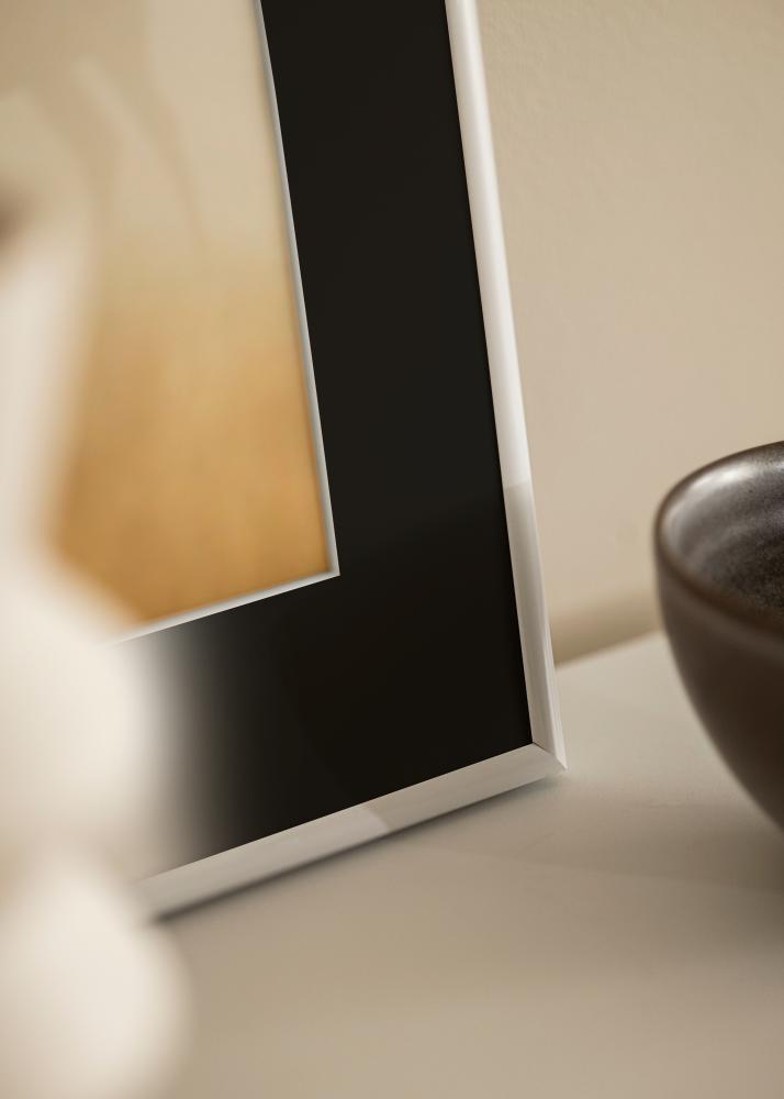 Cadre Victoria Blanc 13x18 cm - Passe-partout Noir 9x12 cm