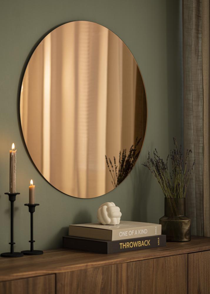 KAILA Miroir rond Rose Gold diamètre 80 cm