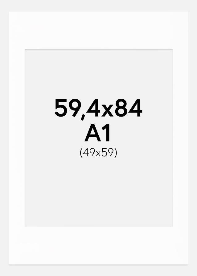 Passe-partout Canson Blanc (noyau blanc) 59,4x84 cm (A1) (49x59)