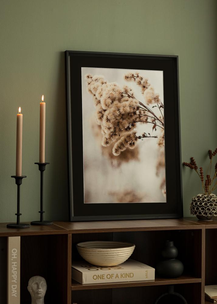 Cadre Globe Noir 40x100 cm - Passe-partout Noir 30x91 cm