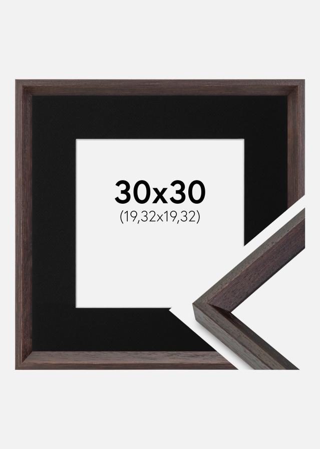 Cadre Globe Expresso 30x30 cm - Passe-partout Noir 8x8 pouces