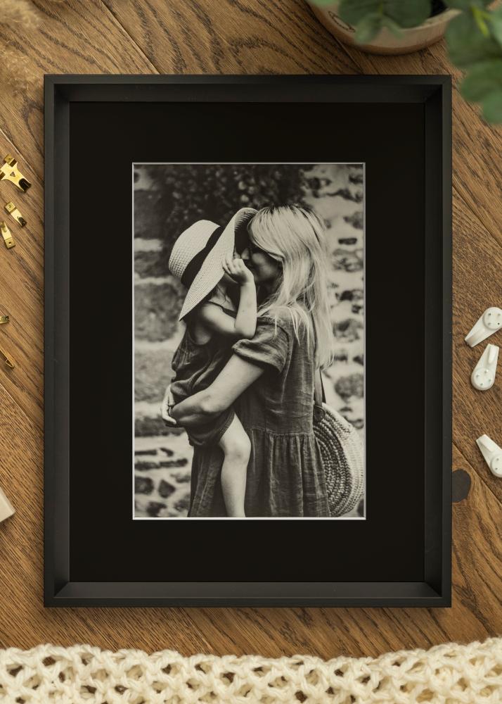 Cadre Globe Noir 40x100 cm - Passe-partout Noir 30x91 cm