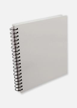 Album photo spirale carré Blanc - 25x25 cm (80 pages noires / 40 feuilles)