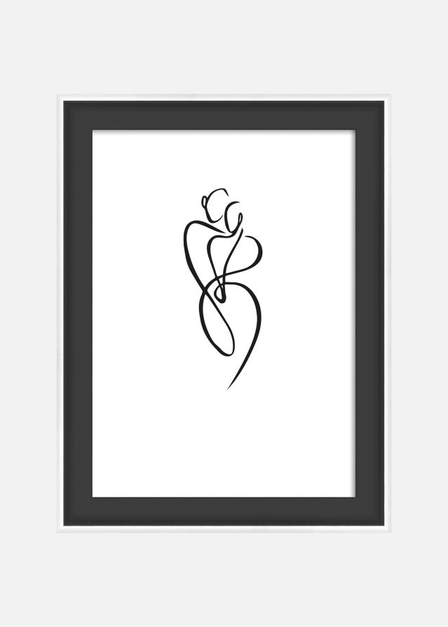 Cadre Silhouette Noir 10x15 cm