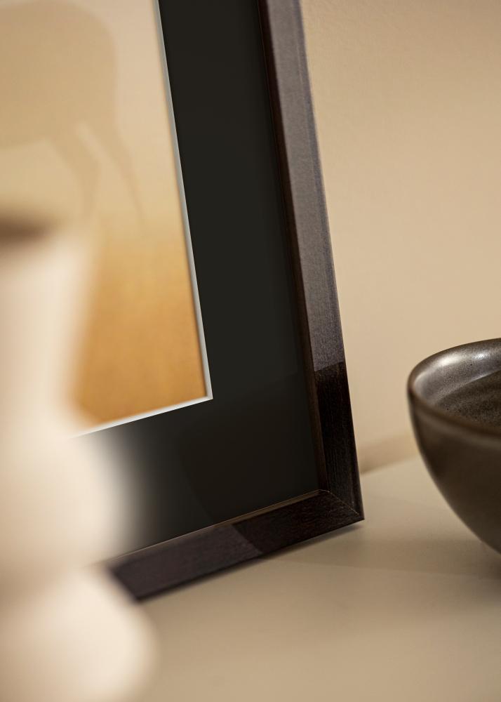 Cadre Selection Noyer 13x18 cm - Passe-partout Noir 9x12 cm