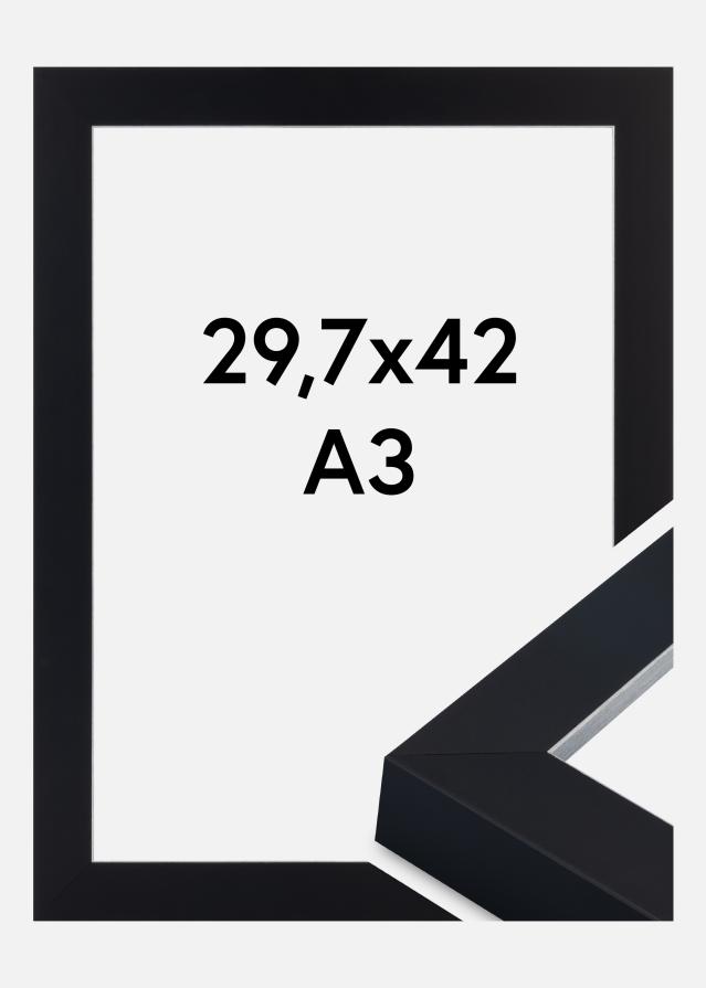 Cadre Sussex Verre Acrylique Noir/Argent 29,7x42 cm (A3)