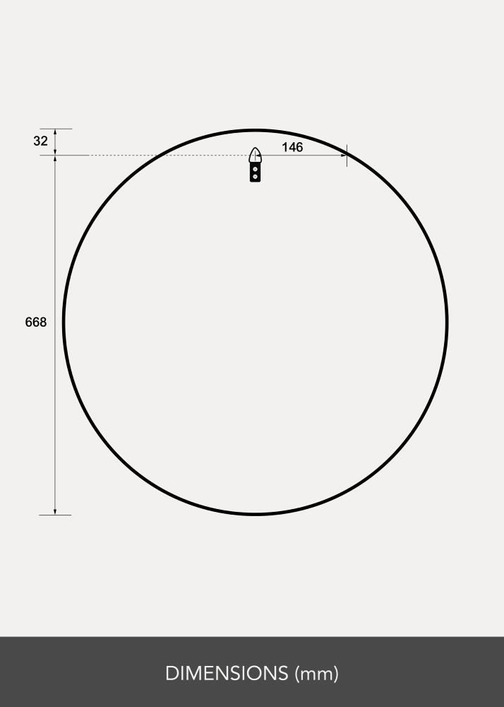 Miroir Reflection Blanc 70 cm Ø
