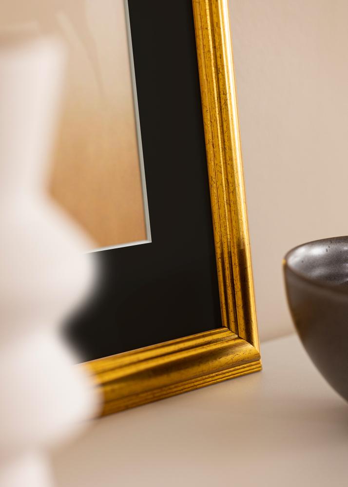 Cadre Västkusten Or 40x100 cm - Passe-partout Noir 30x90 cm