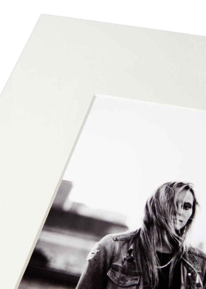 Passe-partout XL Blanc (noyau blanc) 40x50 cm (20x28,7 - A4)