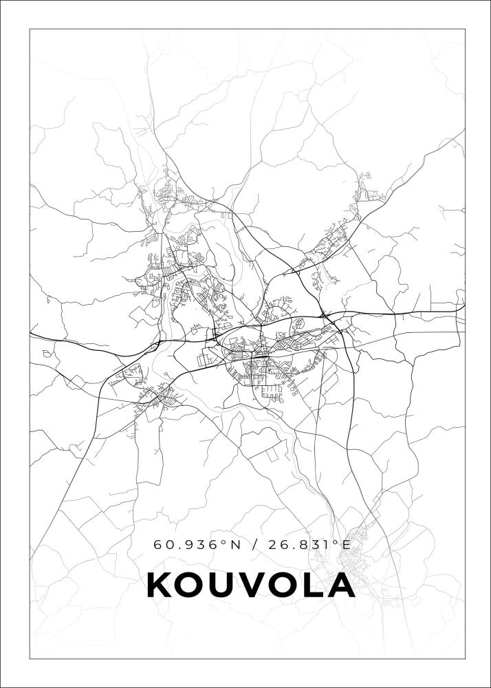 Map - Kouvola - White