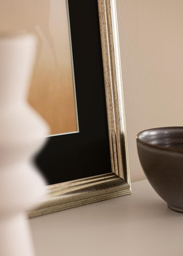 Cadre Västkusten Argent 70x100 cm - Passe-partout Noir 62x93 cm