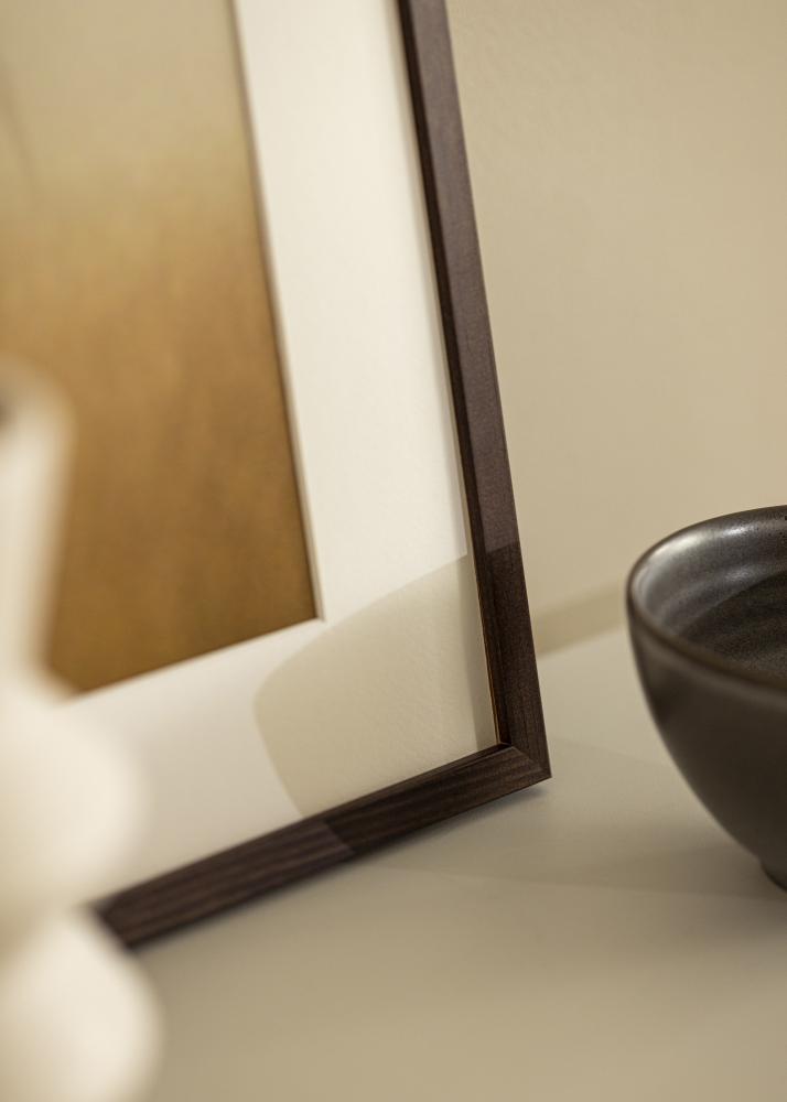 Cadre E-Line Verre Acrylique Noyer 50x50 cm