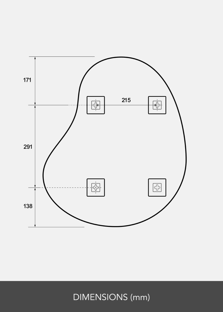 Miroir Cashew 50x60 cm