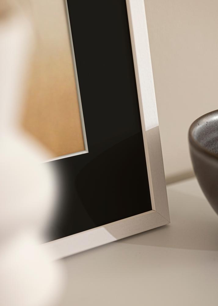 Cadre Edsbyn Blanc 40x40 cm - Passe-partout Noir 10x10 pouces (25,4x25,4 cm)