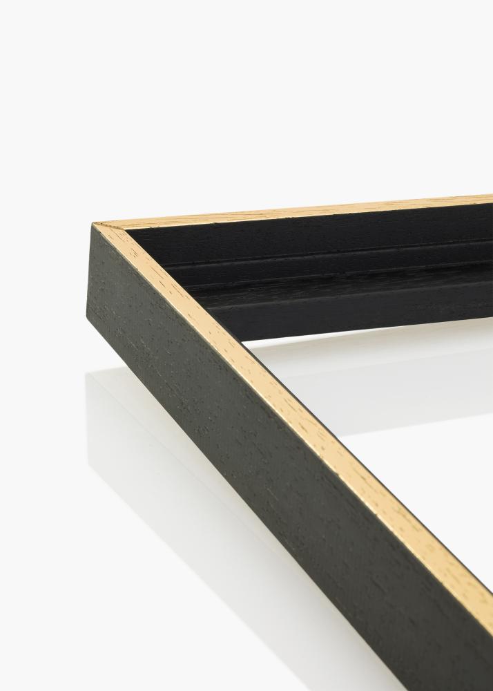 Caisse américaine Madison Noir / Or 50x50 cm