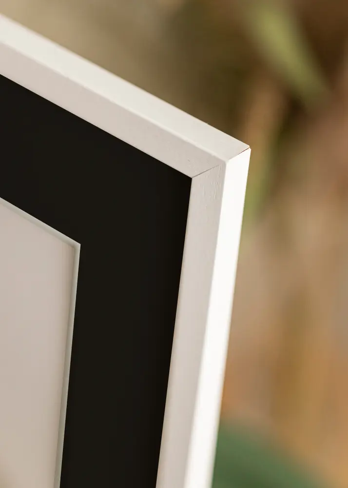 Cadre Edsbyn Blanc 13x18 cm - Passe-partout Noir 9x13 cm