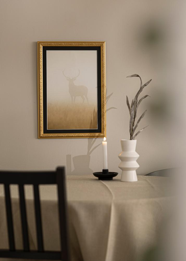 Cadre Nostalgia Or 35x45 cm - Passe-partout Noir 11x14 pouces
