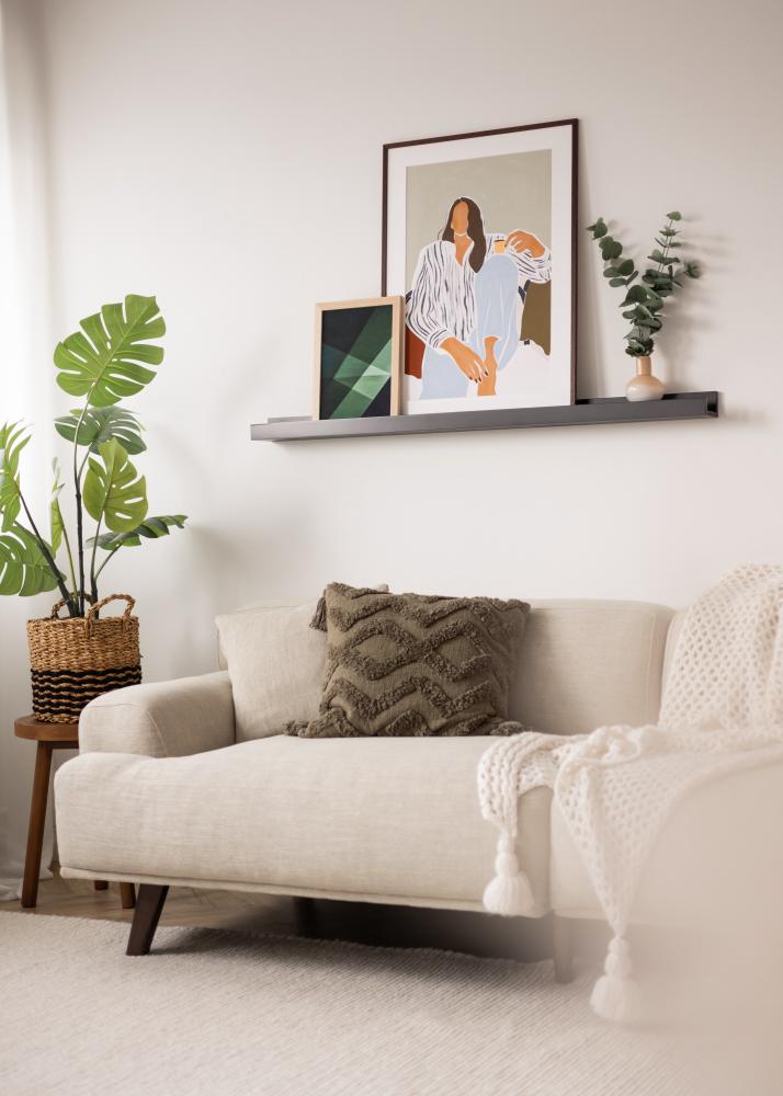 KAILA Étagère à tableaux Noir 120 cm