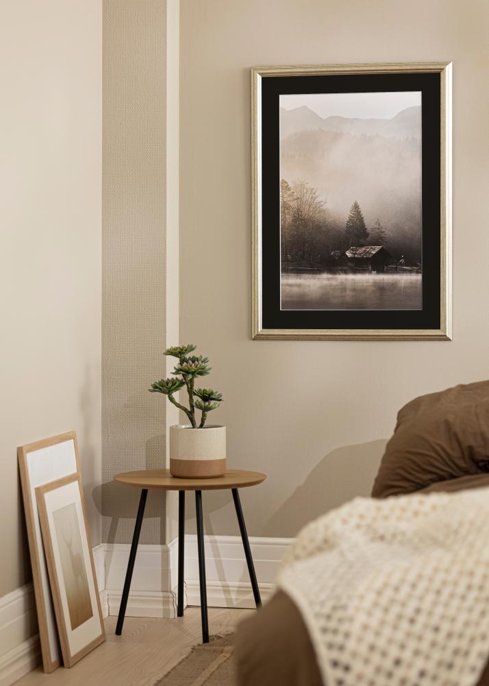 Cadre Västkusten Argent 70x100 cm - Passe-partout Noir 62x93 cm