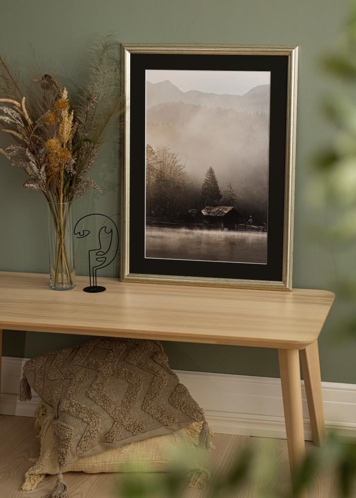 Cadre Västkusten Argent 70x100 cm - Passe-partout Noir 62x93 cm