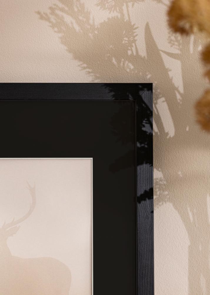 Cadre Stilren Noir 30x40 cm - Passe-partout Noir 21x29,7 cm