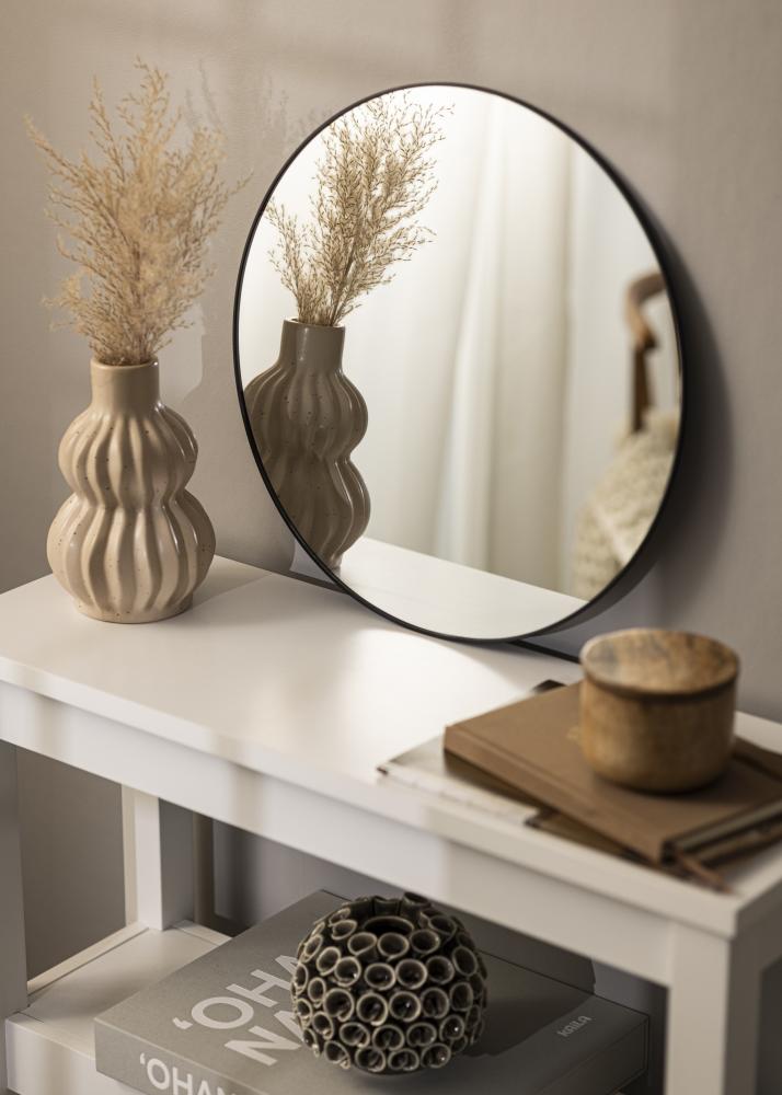 KAILA Round Mirror - Thin Black diamètre 40 cm
