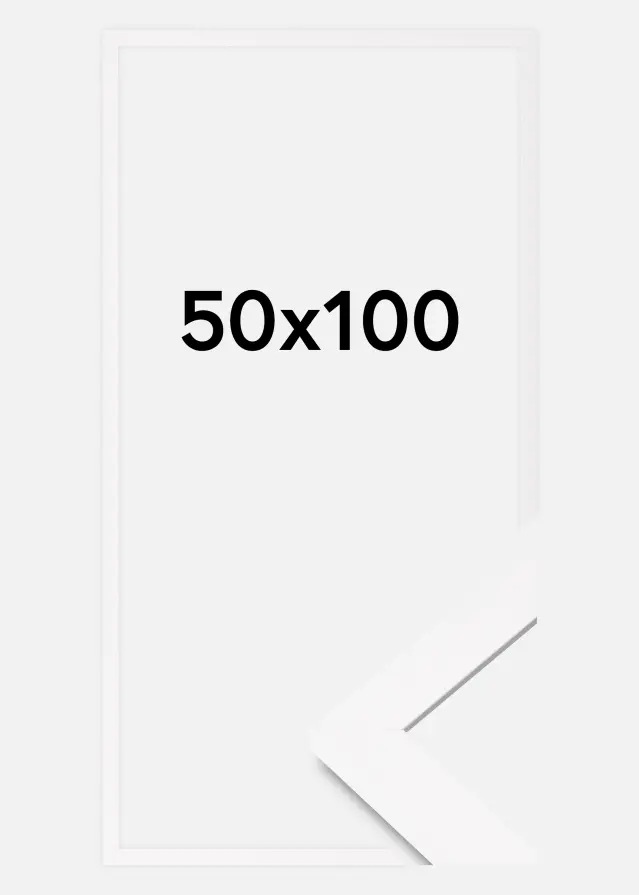 Cadre BGA Classic Verre Acrylique Blanc 50x100 cm