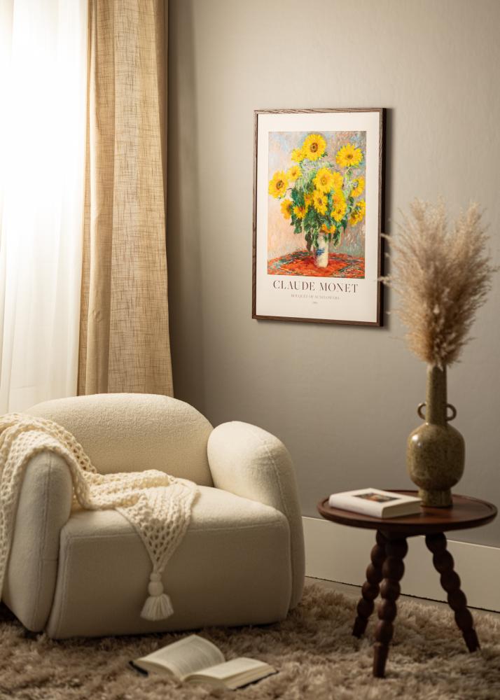 Massive Oak Verre acrylique Dark Painted 70x100 cm