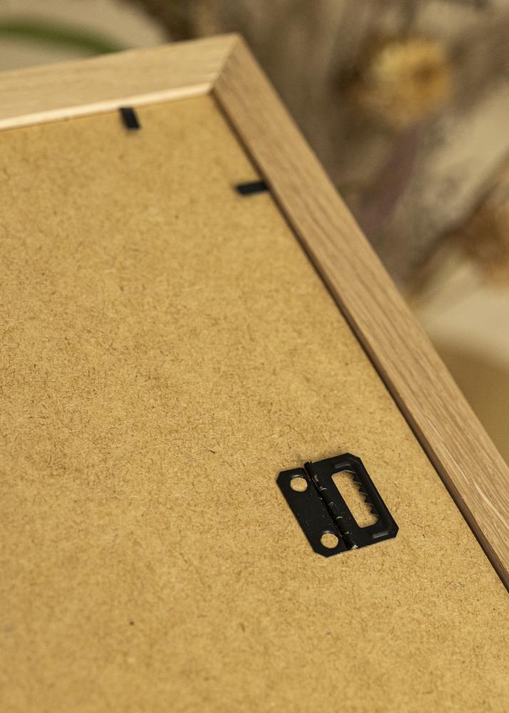 Cadre Trendline Chêne 50x50 cm - Passe-partout Blanc 40x40 cm