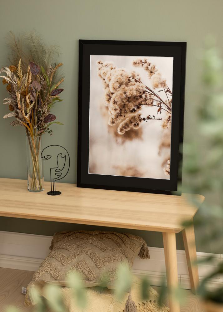 Cadre Stilren Noir 30x40 cm - Passe-partout Noir 21x29,7 cm