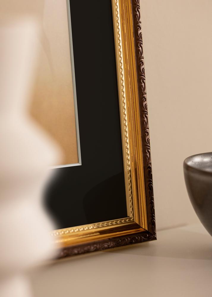 Cadre Abisko Or 24x30 cm - Passe-partout Noir 18x24 cm