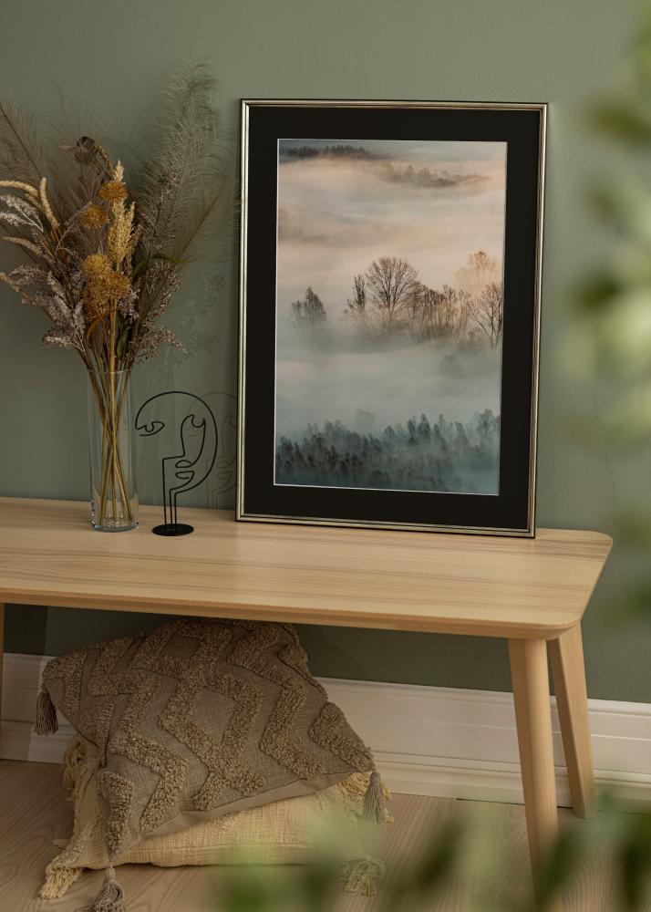 Cadre Horndal Argent 18x24 cm - Passe-partout Noir 13x18 cm