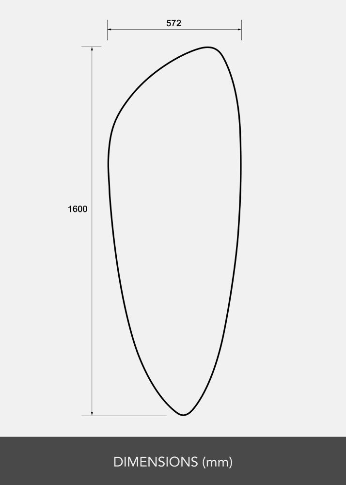 Miroir Slim Clear 160x57 cm