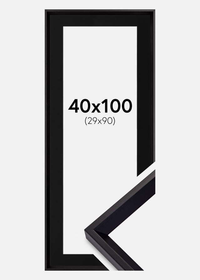 Cadre Globe Noir 40x100 cm - Passe-partout Noir 30x91 cm