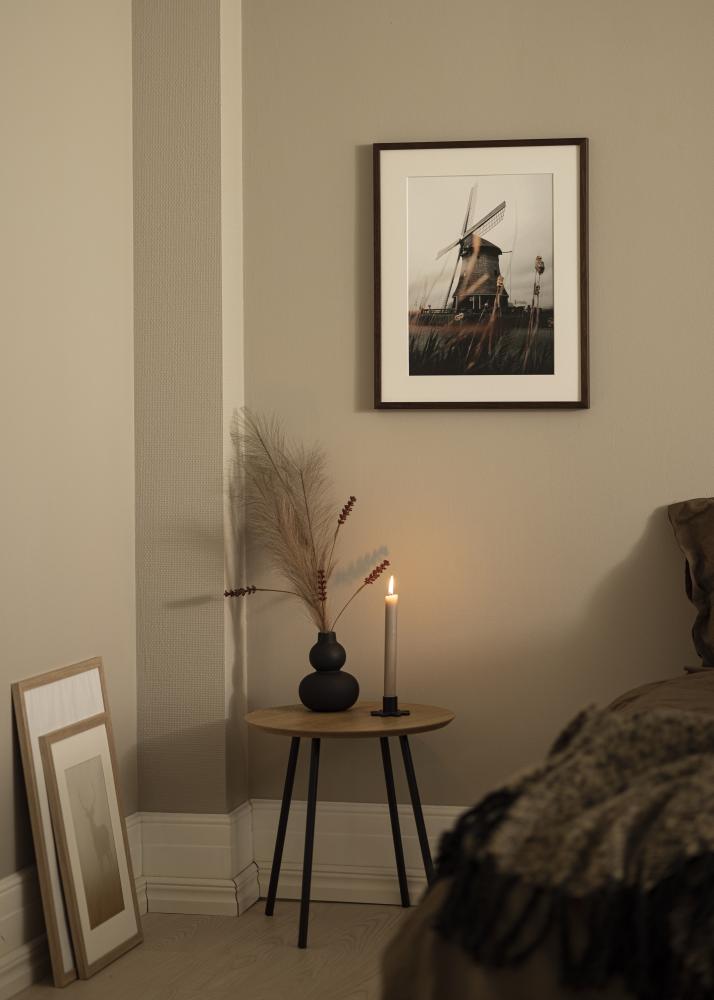 Cadre E-Line Verre Acrylique Noyer 50x50 cm