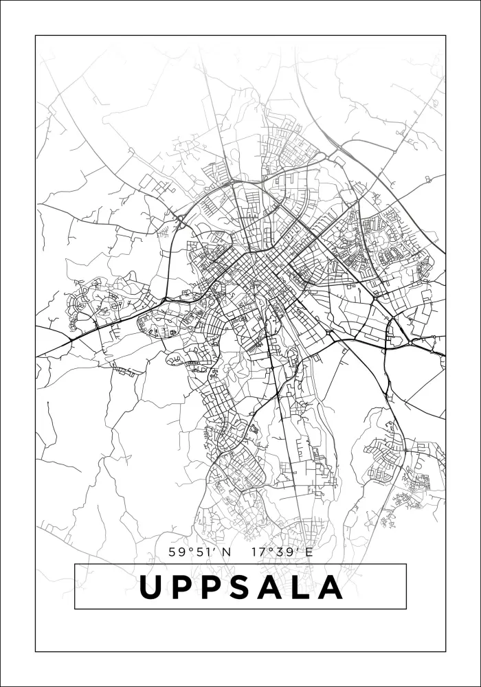 Map - Uppsala - White
