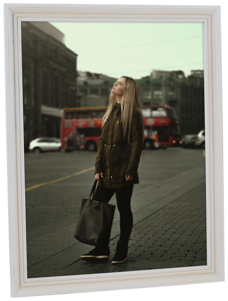 Cadre Vintage Homme Blanc 30x40 cm