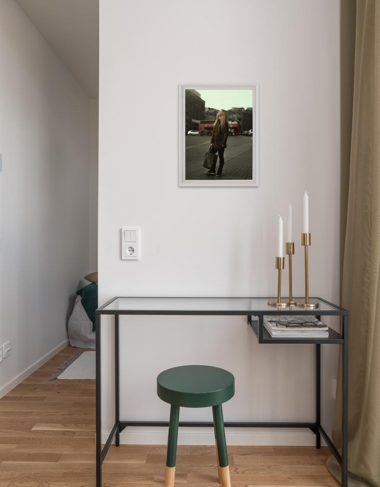 Cadre Vintage Homme Blanc 30x40 cm