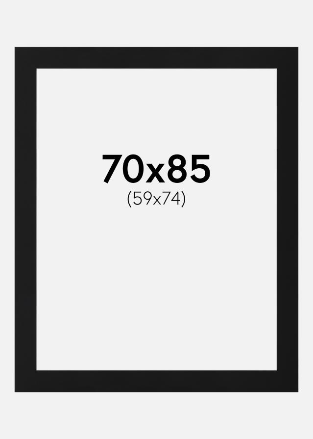 Passe-partout Noir Standard (noyau blanc) 70x85 cm (59x74)