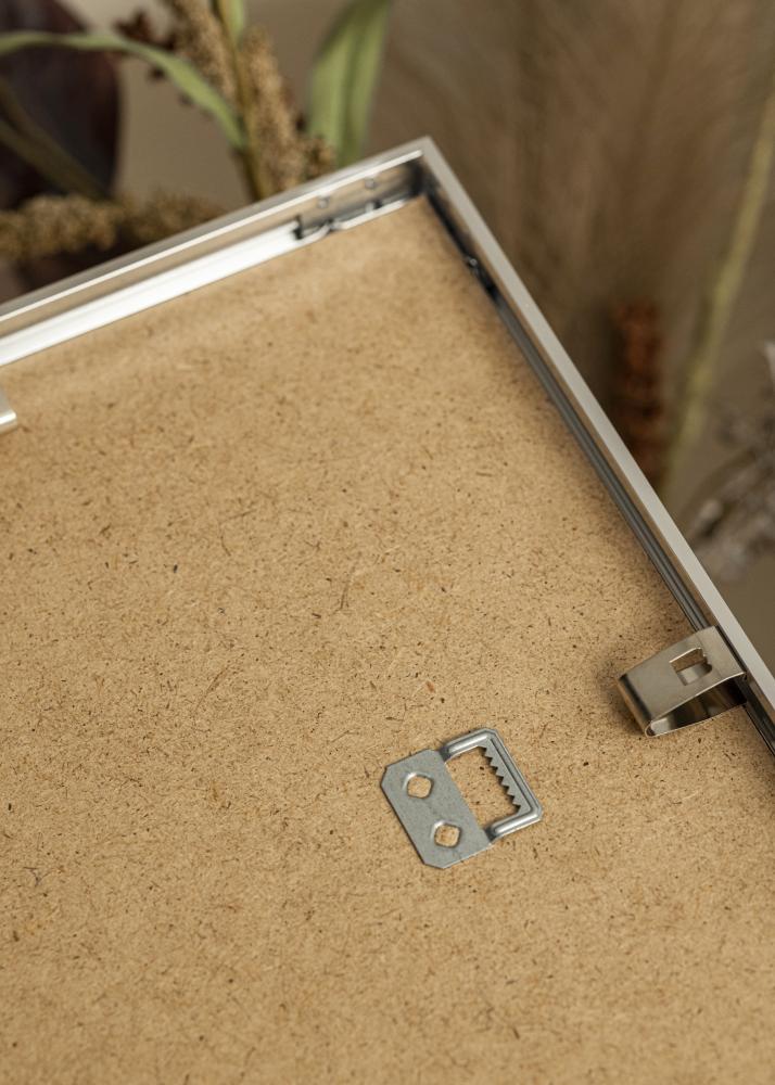 Cadre Aluminium Verre Acrylique Brillant Argent 21x29,7 cm (A4)