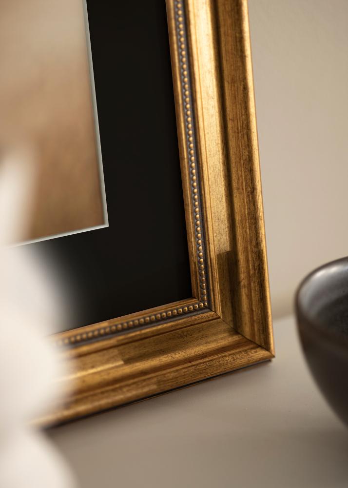 Cadre Rococo Or 50x60 cm - Passe-partout Noir 40x50 cm